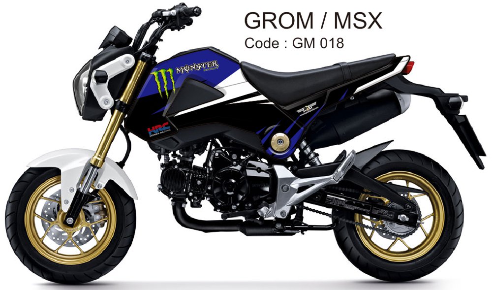 HONDA GROM 125 / MSX 125 GRAPHIC DECAL KIT CODE.GM 018