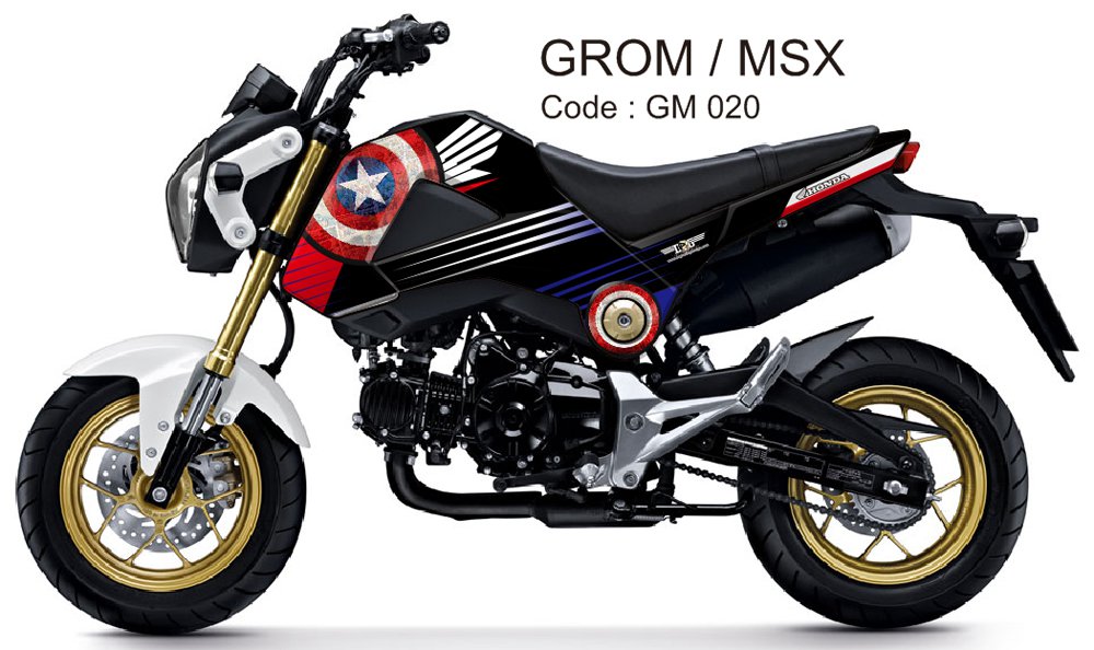 HONDA GROM 125 / MSX 125 GRAPHIC DECAL KIT CODE.GM 020