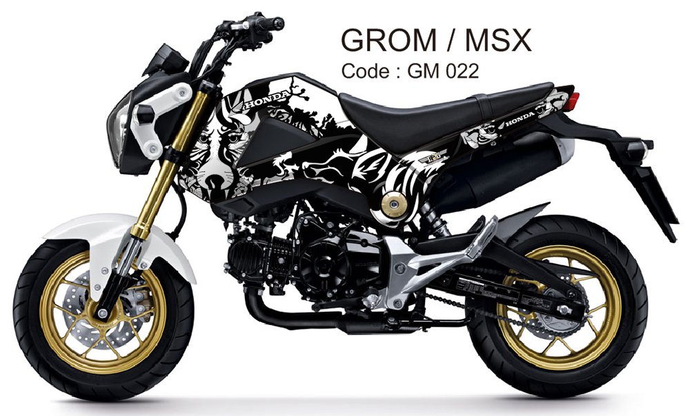 HONDA GROM 125 / MSX 125 GRAPHIC DECAL KIT CODE.GM 022