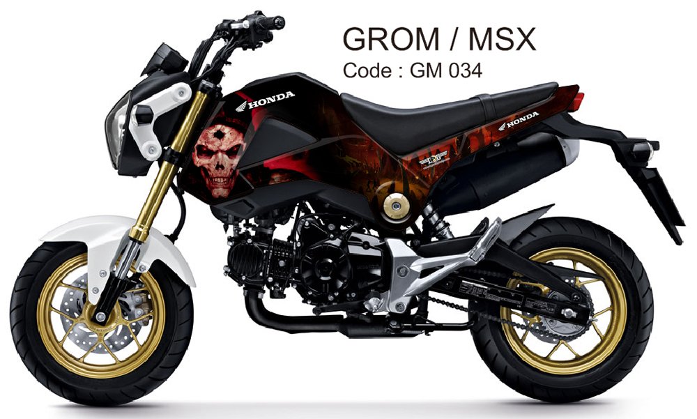 HONDA GROM 125 / MSX 125 GRAPHIC DECAL KIT CODE.GM 034
