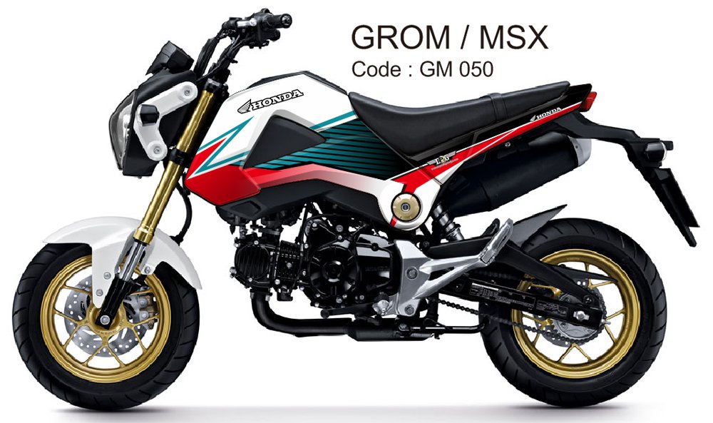 HONDA GROM 125 / MSX 125 GRAPHIC DECAL KIT CODE.GM 050