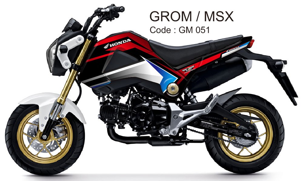 HONDA GROM 125 / MSX 125 GRAPHIC DECAL KIT CODE.GM 051