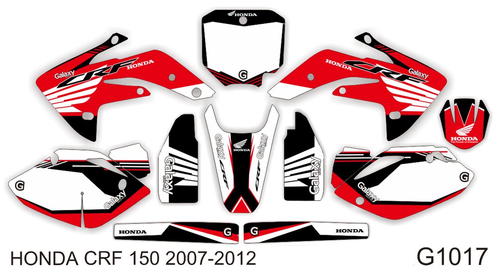 HONDA CRF 150 R 2007-2012 GRAPHIC DECAL KIT CODE.G1017