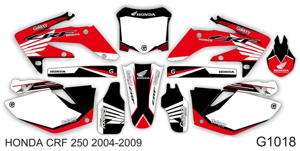 HONDA CRF 250 2006-2009 GRAPHIC DECAL KIT CODE.G1018