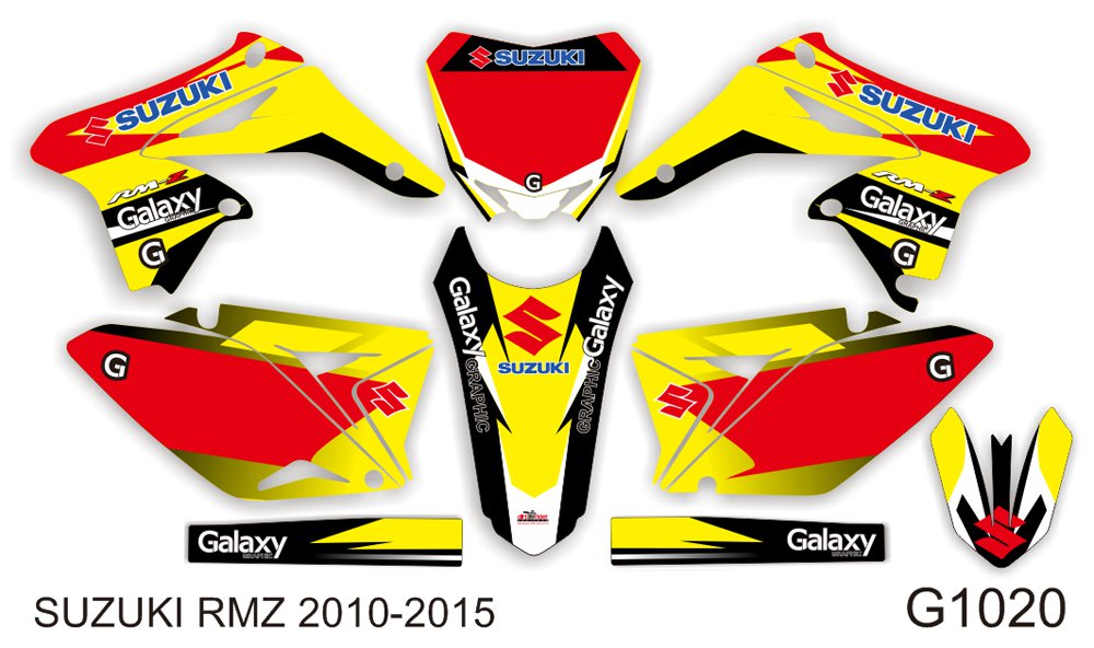 SUZUKI RMZ 250 2010-2015 GRAPHIC DECAL KIT CODE.G1020