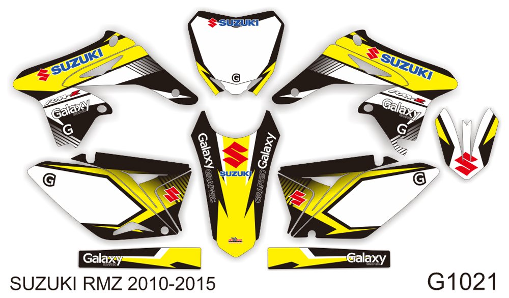 SUZUKI RMZ 250 2010-2015 GRAPHIC DECAL KIT CODE.G1021