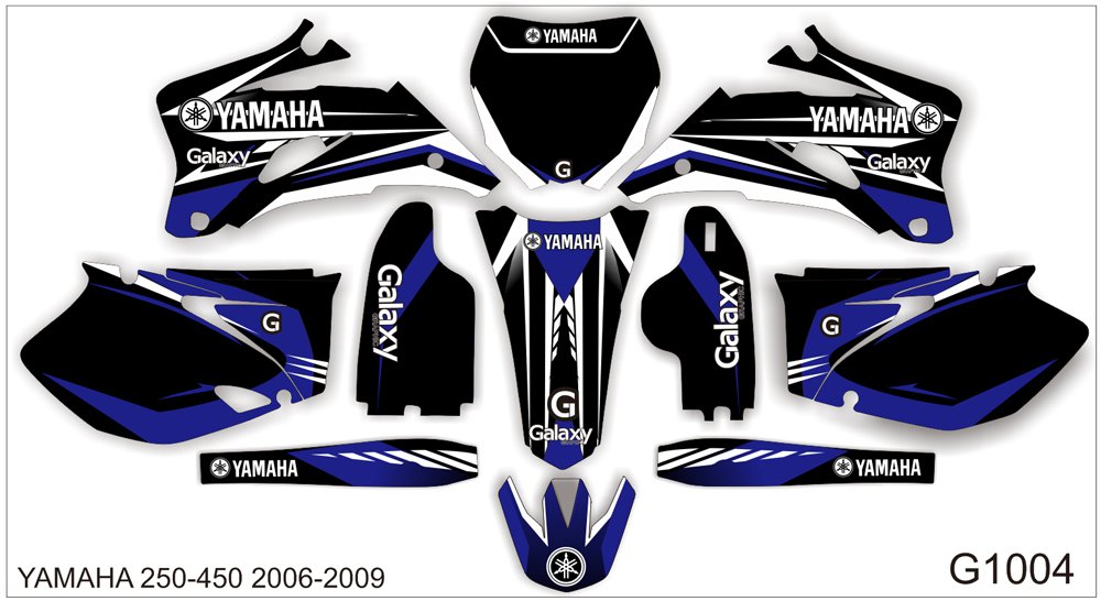 YAMAHA YZF 250-450 2006-2009 GRAPHIC DECAL KIT CODE.G1004