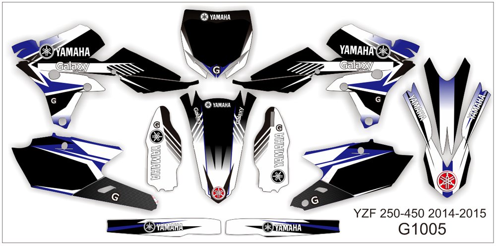 YAMAHA YZF 250-450 2006-2009 GRAPHIC DECAL KIT CODE.G1005