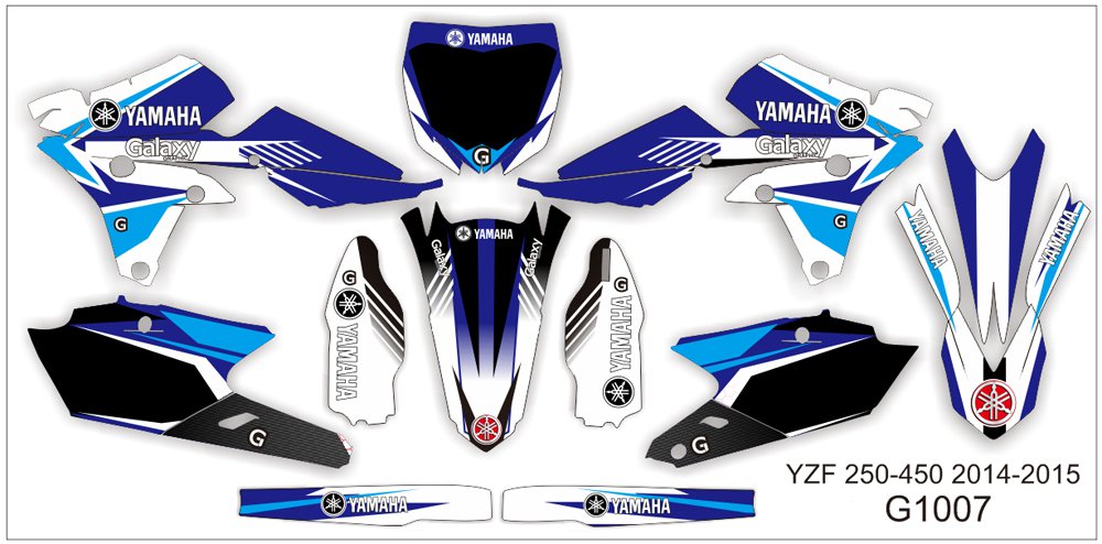 YAMAHA YZF 250-450 2006-2009 GRAPHIC DECAL KIT CODE.G1007