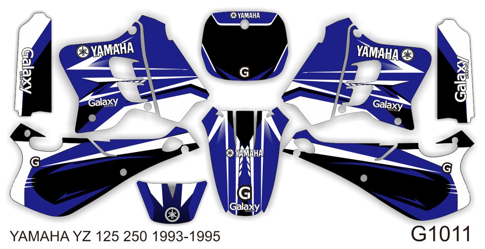 YAMAHA YZ 125 250 1993-1995 GRAPHIC DECAL KIT CODE.G1011