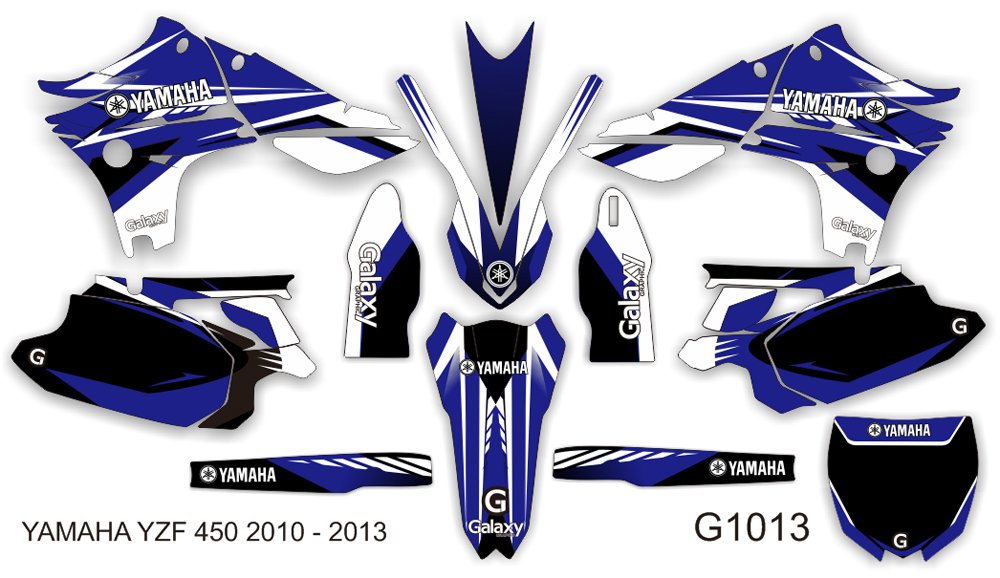 YAMAHA YZF 450 2010-2013 GRAPHIC DECAL KIT CODE.G1013