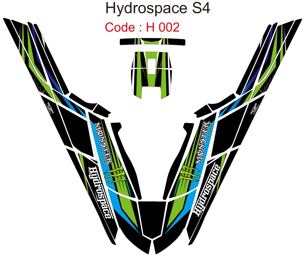 HYDROSPACE S4 JET SKI GRAPHIC DECAL KIT CODE.H 002