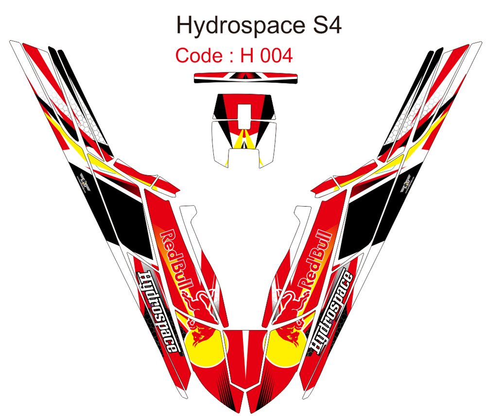 HYDROSPACE S4 JET SKI GRAPHIC DECAL KIT CODE.H 004