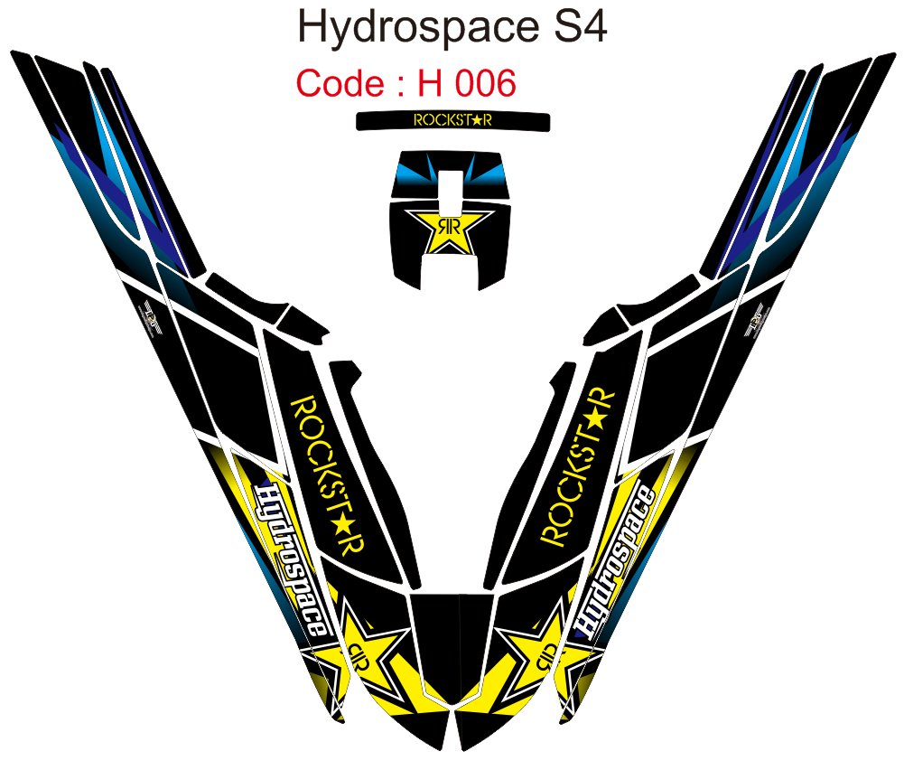 HYDROSPACE S4 JET SKI GRAPHIC DECAL KIT CODE.H 006