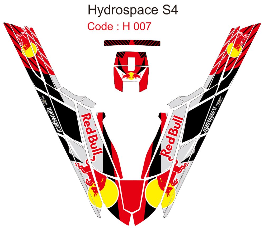 HYDROSPACE S4 JET SKI GRAPHIC DECAL KIT CODE.H 007