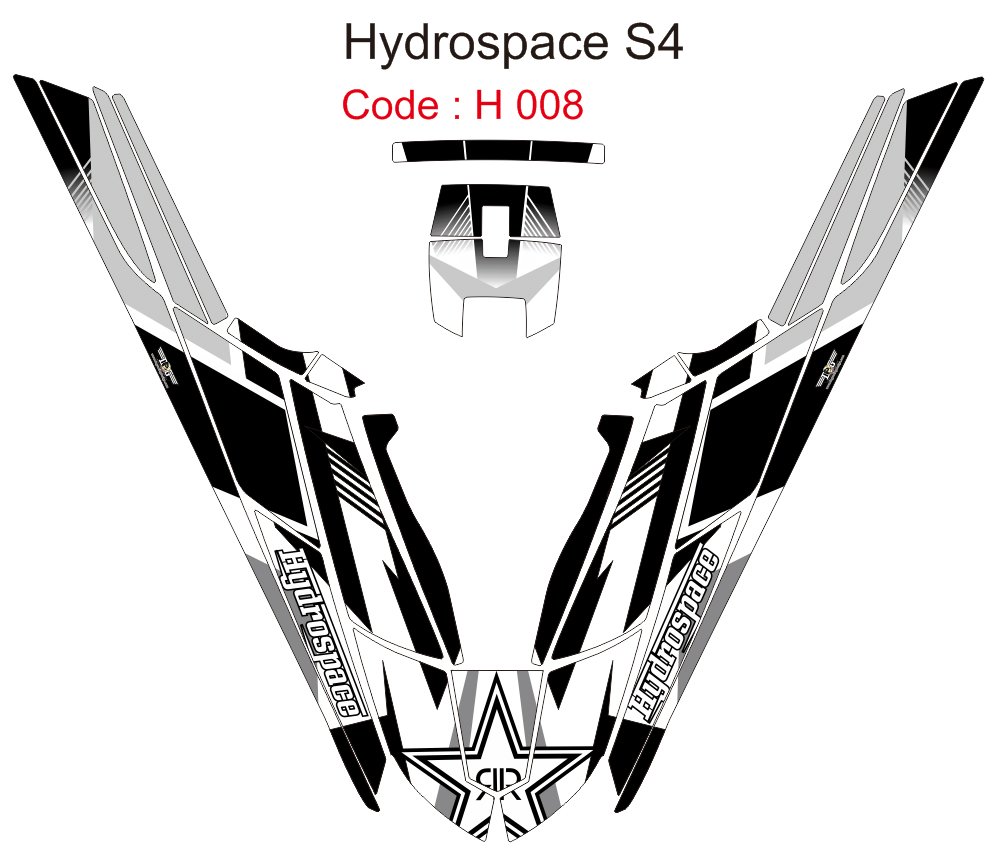 HYDROSPACE S4 JET SKI GRAPHIC DECAL KIT CODE.H 008
