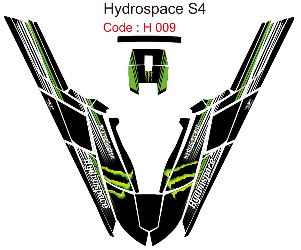 HYDROSPACE S4 JET SKI GRAPHIC DECAL KIT CODE.H 009