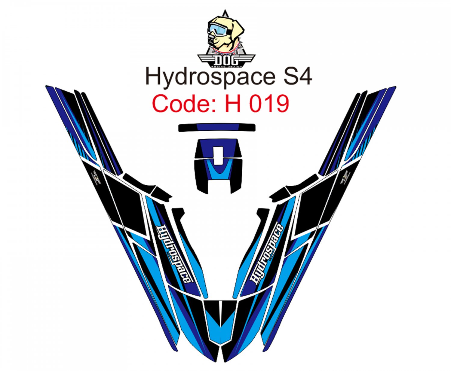 HYDROSPACE S4 JET SKI GRAPHIC DECAL KIT CODE.H 019