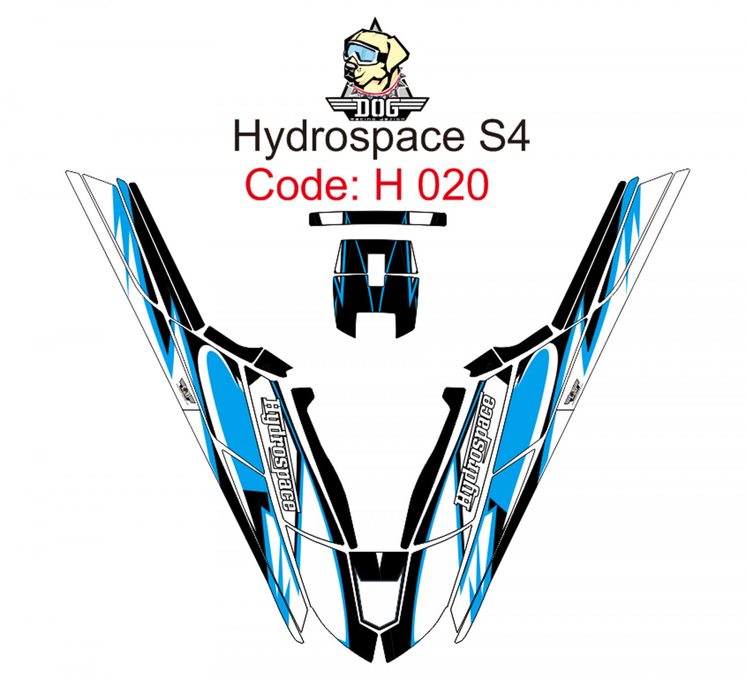 HYDROSPACE S4 JET SKI GRAPHIC DECAL KIT CODE.H 020