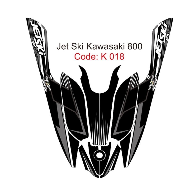 KAWASAKI 800 JET SKI GRAPHIC DECAL KIT CODE.K 018