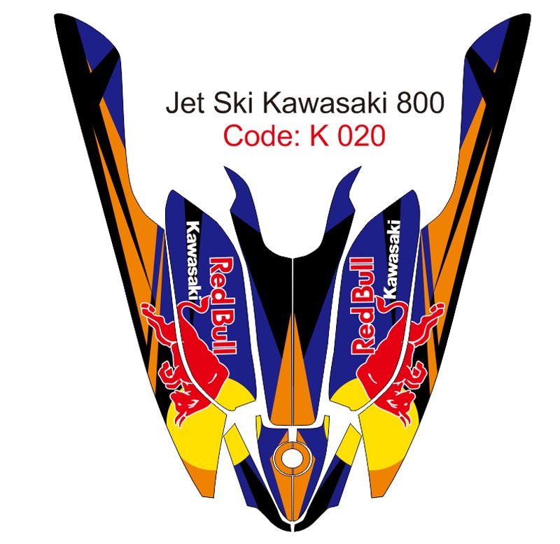 KAWASAKI 800 JET SKI GRAPHIC DECAL KIT CODE.K 020