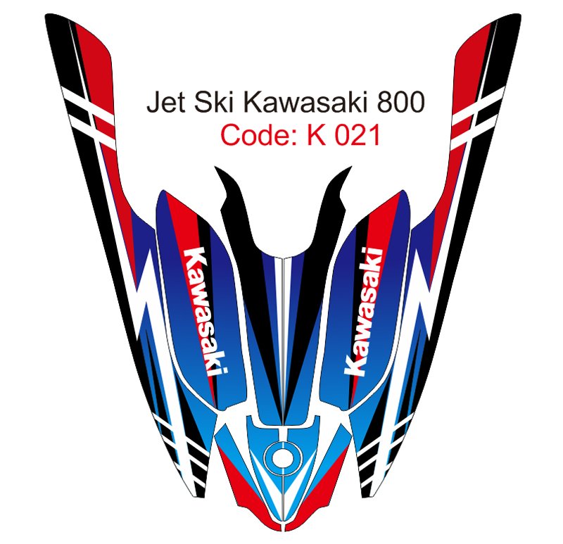 KAWASAKI 800 JET SKI GRAPHIC DECAL KIT CODE.K 021