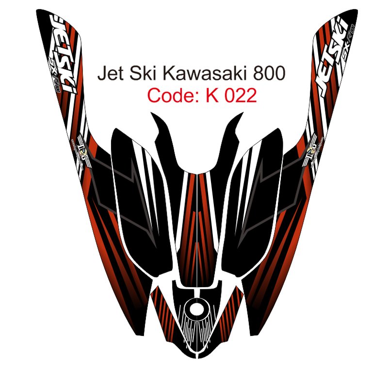 KAWASAKI 800 JET SKI GRAPHIC DECAL KIT CODE.K 022