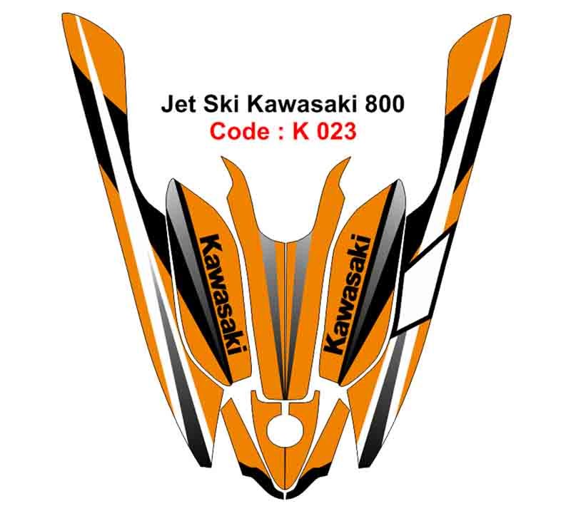 KAWASAKI 800 JET SKI GRAPHIC DECAL KIT CODE.K 023