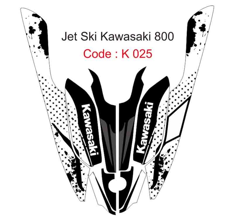 KAWASAKI 800 JET SKI GRAPHIC DECAL KIT CODE.K 025