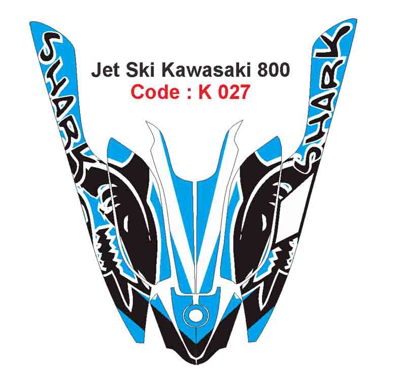 KAWASAKI 800 JET SKI GRAPHIC DECAL KIT CODE.K 027
