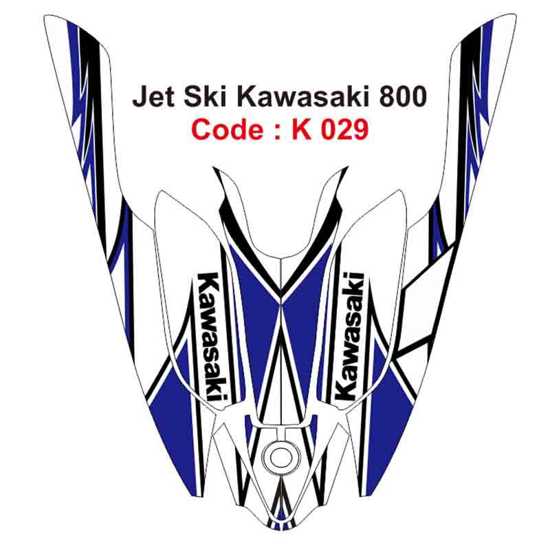 KAWASAKI 800 JET SKI GRAPHIC DECAL KIT CODE.K 029
