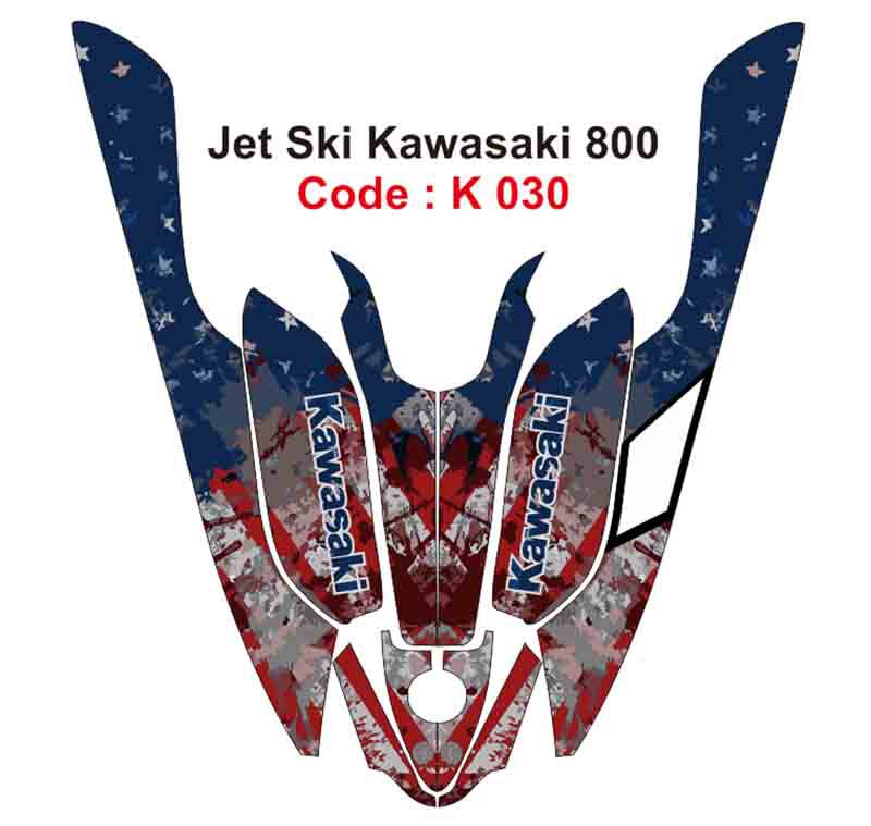 KAWASAKI 800 JET SKI GRAPHIC DECAL KIT CODE.K 030