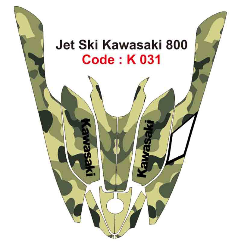 KAWASAKI 800 JET SKI GRAPHIC DECAL KIT CODE.K 031