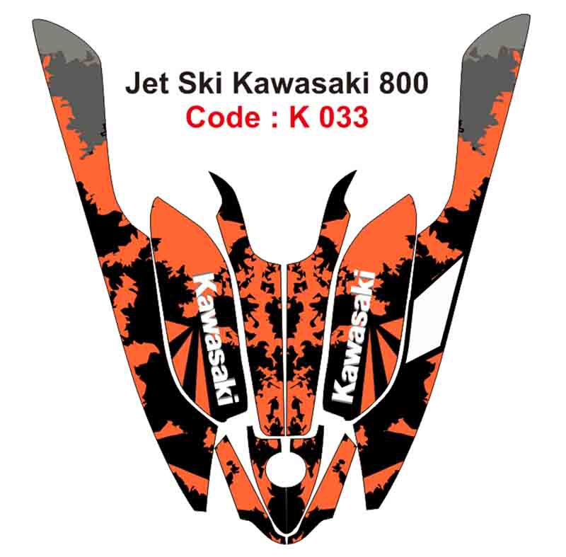KAWASAKI 800 JET SKI GRAPHIC DECAL KIT CODE.K 033