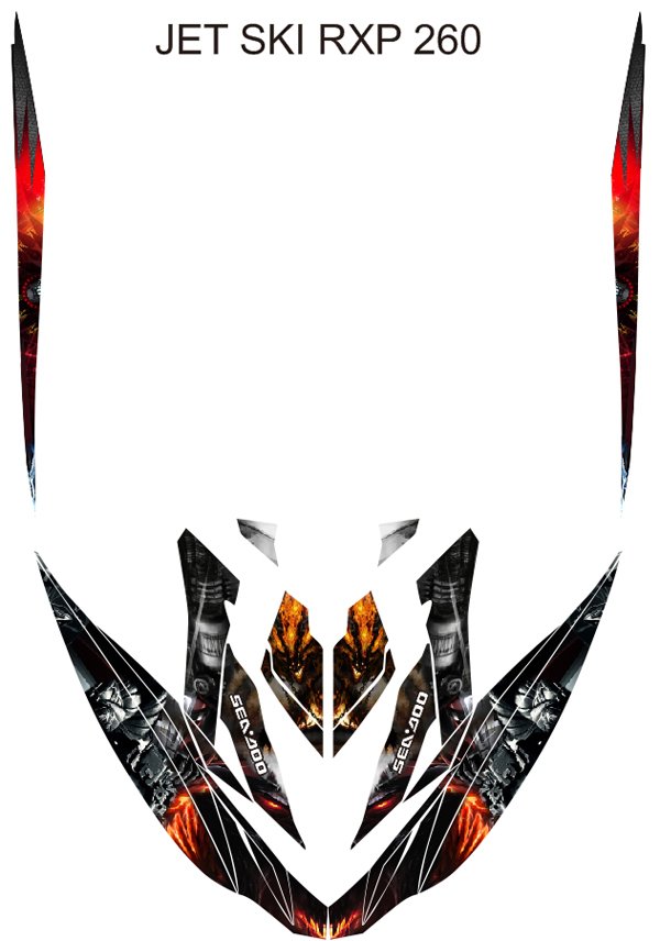 SEADOO RXP 260 JET SKI GRAPHIC DECAL KIT CODE.RXP 001