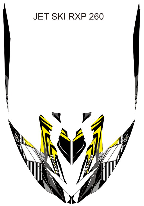SEADOO RXP 260 JET SKI GRAPHIC DECAL KIT CODE.RXP 003