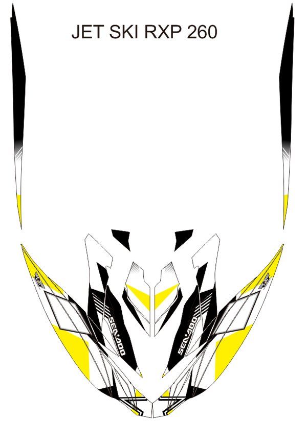 SEADOO RXP 260 JET SKI GRAPHIC DECAL KIT CODE.RXP 007