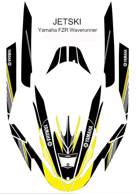 YAMAHA FZR WAVERUNNER JET SKI GRAPHIC DECAL KIT CODE.FZR 001