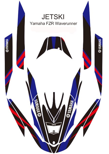 YAMAHA FZR WAVERUNNER JET SKI GRAPHIC DECAL KIT CODE.FZR 002