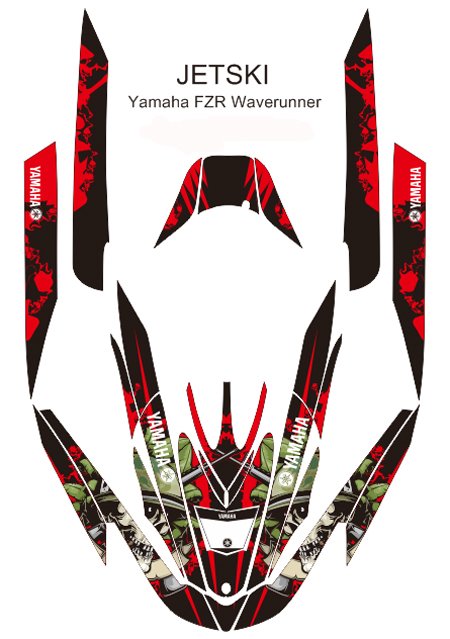 YAMAHA FZR WAVERUNNER JET SKI GRAPHIC DECAL KIT CODE.FZR 004
