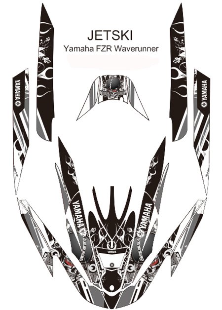 YAMAHA FZR WAVERUNNER JET SKI GRAPHIC DECAL KIT CODE.FZR 005
