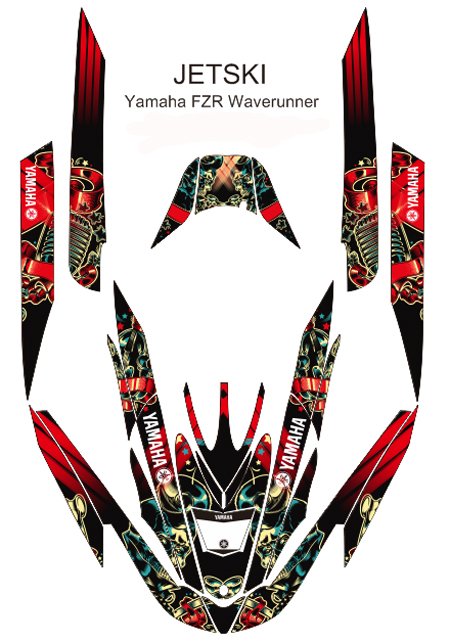 YAMAHA FZR WAVERUNNER JET SKI GRAPHIC DECAL KIT CODE.FZR 006