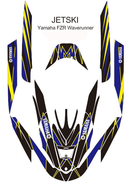 YAMAHA FZR WAVERUNNER JET SKI GRAPHIC DECAL KIT CODE.FZR 007