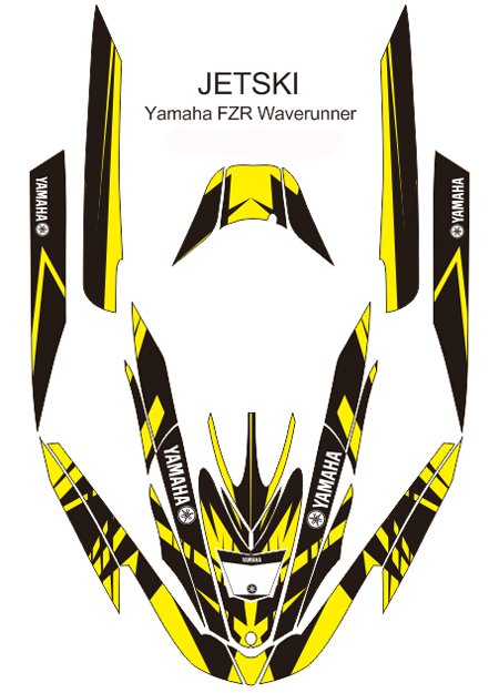 YAMAHA FZR WAVERUNNER JET SKI GRAPHIC DECAL KIT CODE.FZR 010