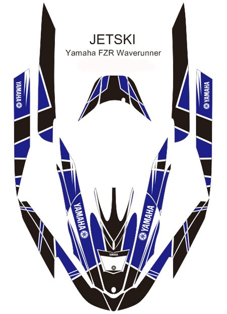 YAMAHA FZR WAVERUNNER JET SKI GRAPHIC DECAL KIT CODE.FZR 012