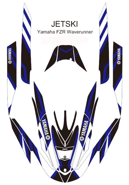 YAMAHA FZR WAVERUNNER JET SKI GRAPHIC DECAL KIT CODE.FZR 013