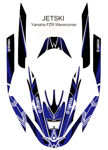 YAMAHA FZR WAVERUNNER JET SKI GRAPHIC DECAL KIT CODE.FZR 014