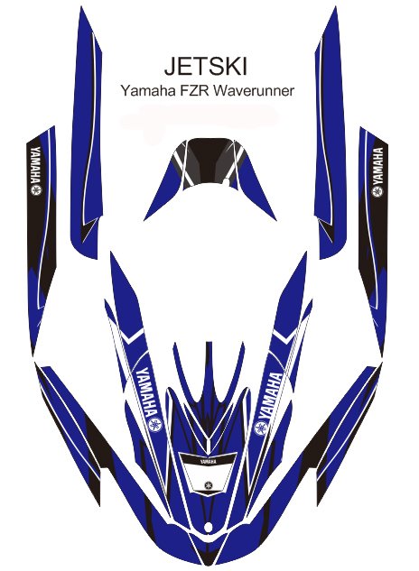 YAMAHA FZR WAVERUNNER JET SKI GRAPHIC DECAL KIT CODE.FZR 018