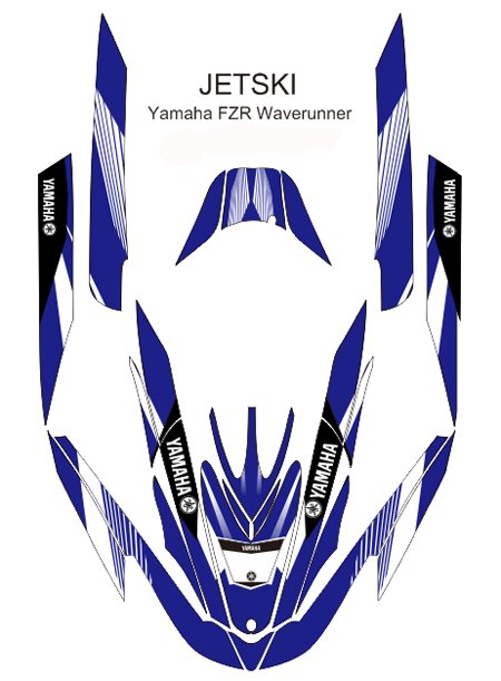 YAMAHA FZR WAVERUNNER JET SKI GRAPHIC DECAL KIT CODE.FZR 019