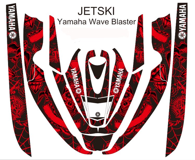 YAMAHA WAVE BLASTER JET SKI GRAPHIC DECAL KIT CODE.YWB 001